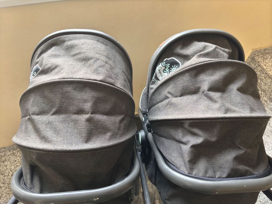 Chipolino Duo Smart Mint детска количка за близнаци/ Добро състояние