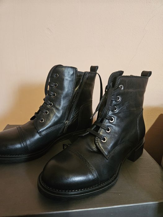 Нови черни боти естествена кожа Gianni