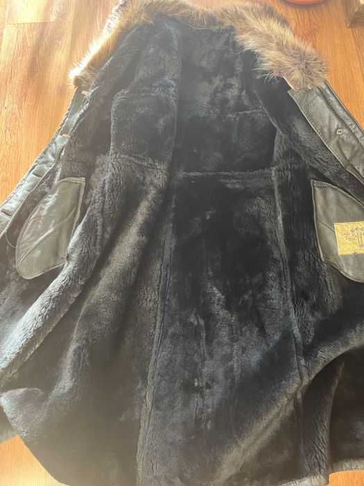Palton lung cojoc  blana naturala impecabil