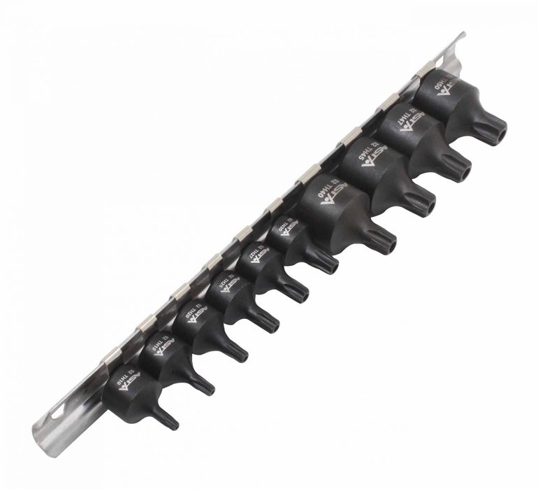 Комплект ударни битове торкс 1/4" 3/8" с отвор