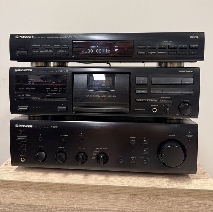 Ретро аудио сет PIONEER - Усилвател, дек и тунер + опция колони