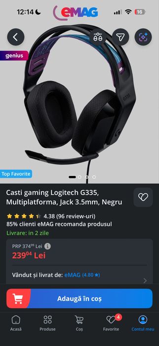 Casti logitech noi