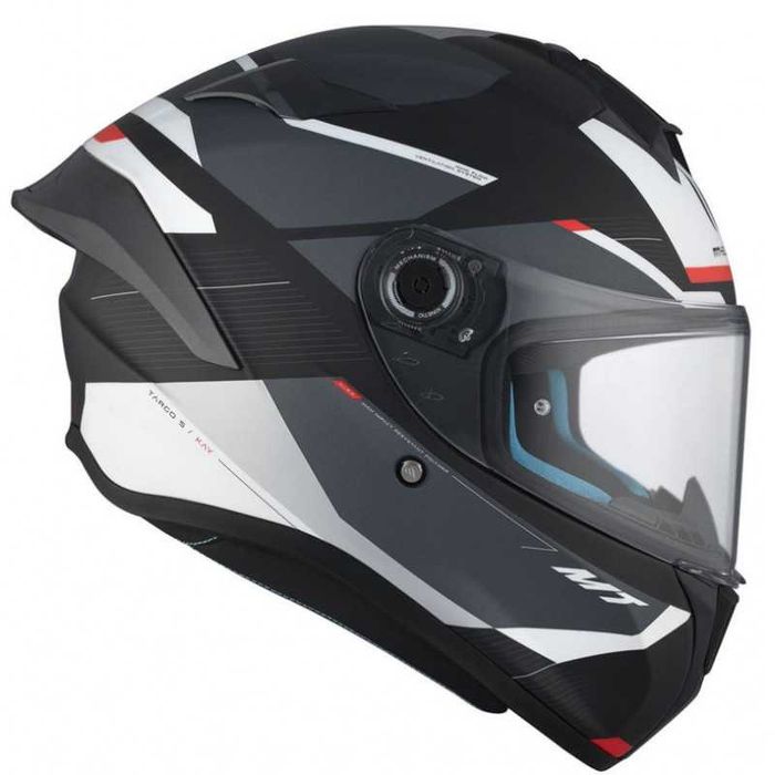 Каска MT TARGO S KAY B2 MATT Black/White/Red Размери S,M,L,XL