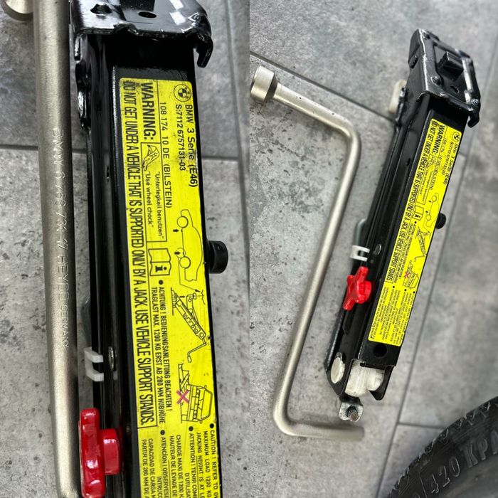 Kit rezerva Slim BMW 17" SI 16" NOU Cheie și cric originale!