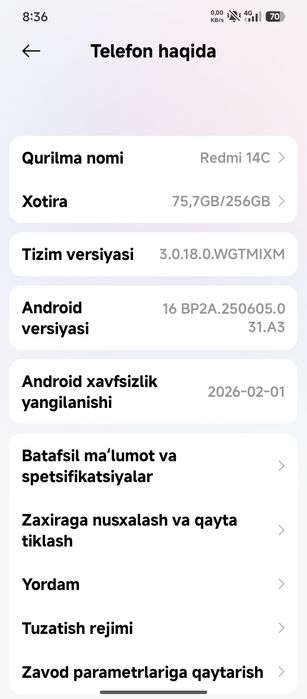 Redmi 14 C sotiladi