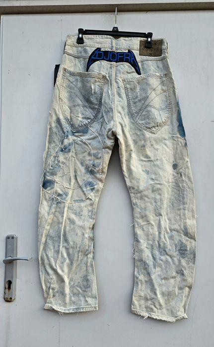 Djofra нови дамски дънки бойфренд ръчно рисувани 30 номер /Л раз