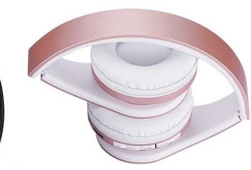 Детски слушалки PowerLocus розовo златисти