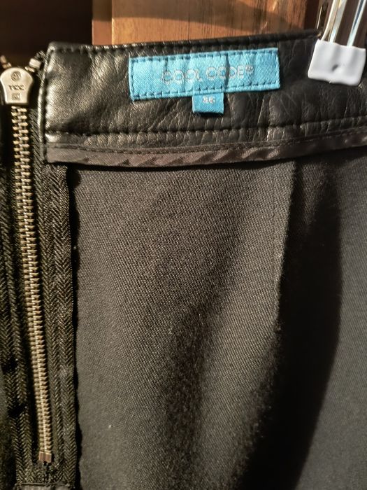 Fustă aspect piele, culoare negru