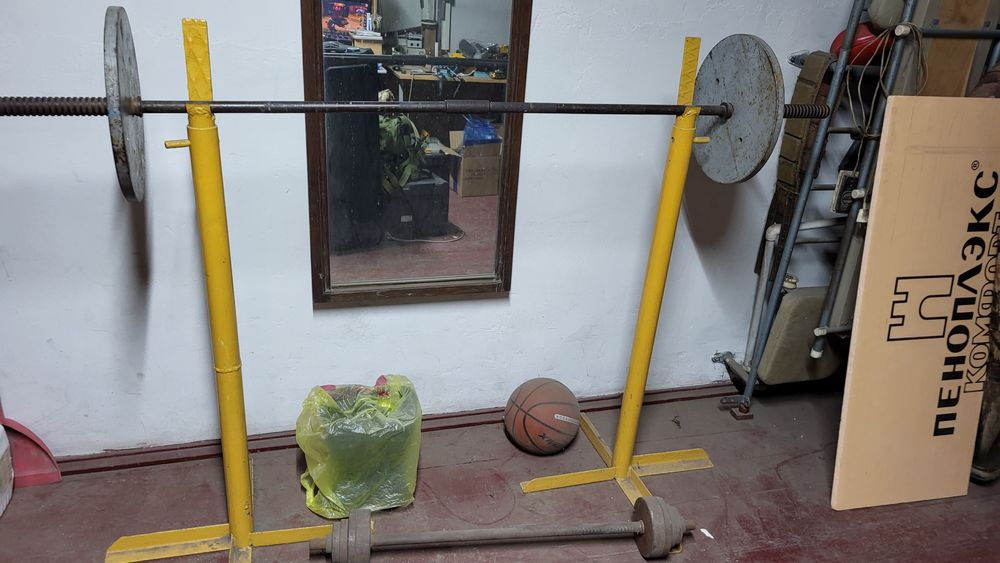 Штанга с гантелями