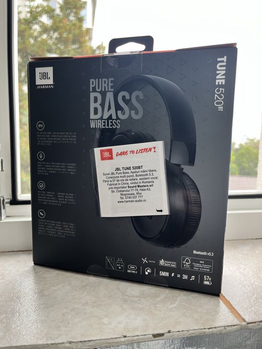Vand casti audio wireless on-ear JBL Tune 520BT