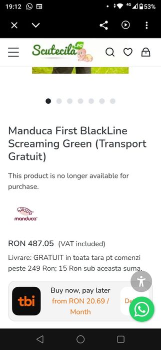Marsupiu bebe Manduca