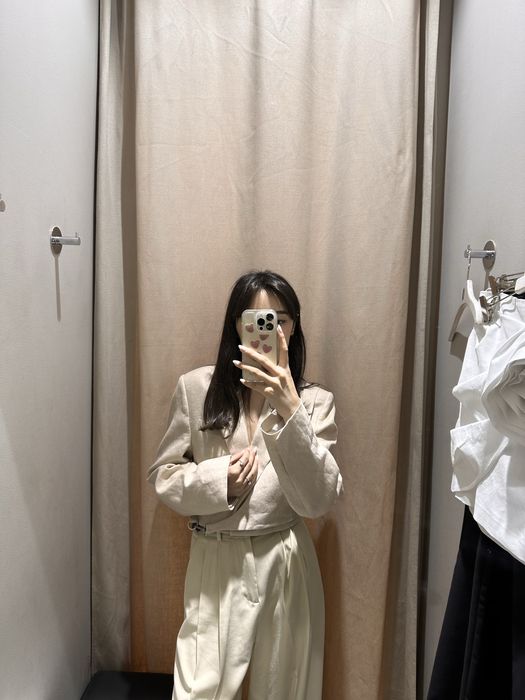 Пиджак Mango из плотного льна