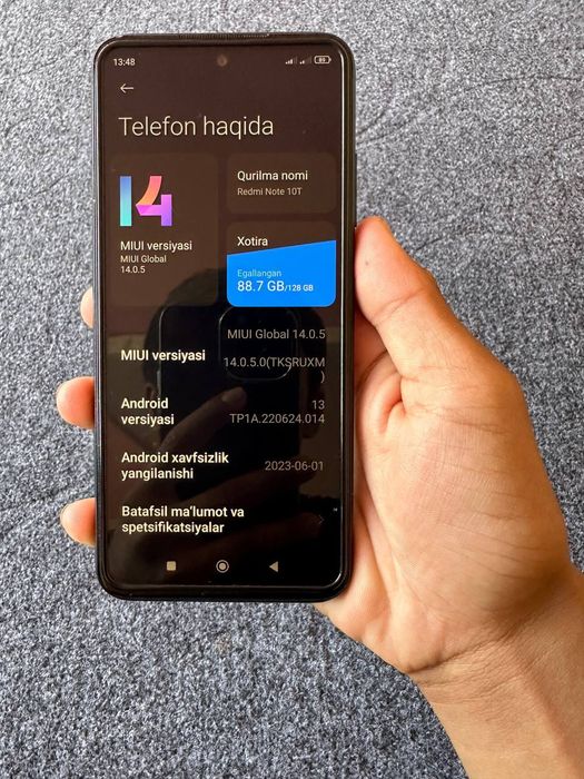 Redmi note 10T  6 /128 GB rangi: black