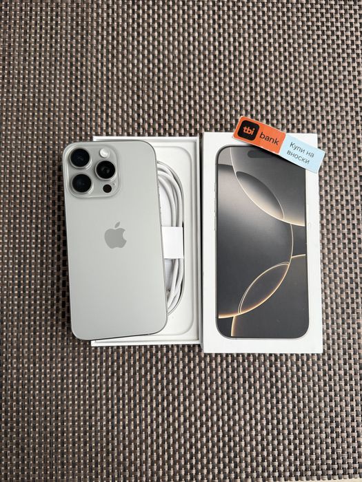 Като НОВ! iPhone 16 Pro*ЛИЗИНГ 27€/м Natural айфон 16 про