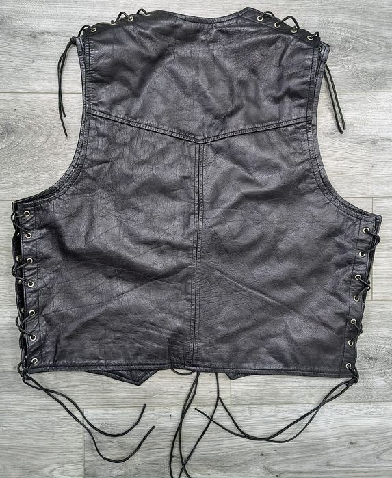 Vestă moto din piele naturală, Nashville, XXXL