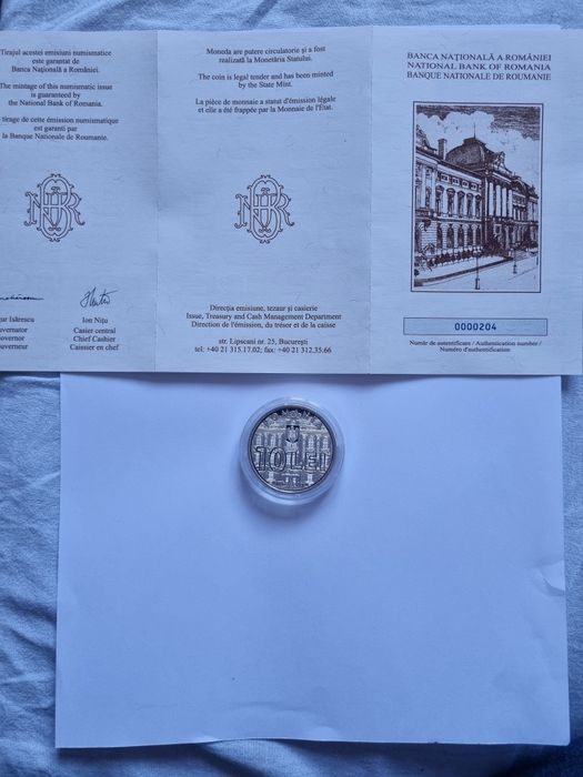 Moneda Argint C-tin Brancusi