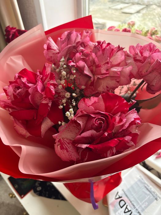 Б/у букет цветы свежие