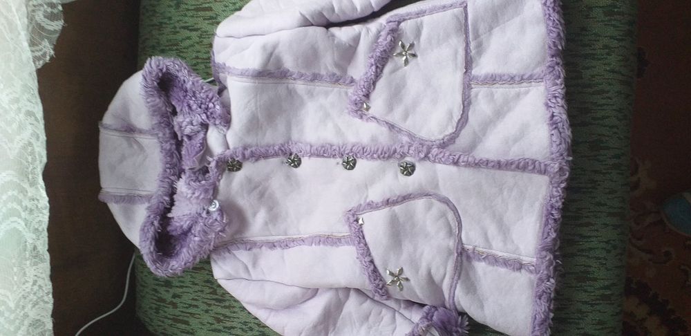 Детско кожухче, светло лилаво