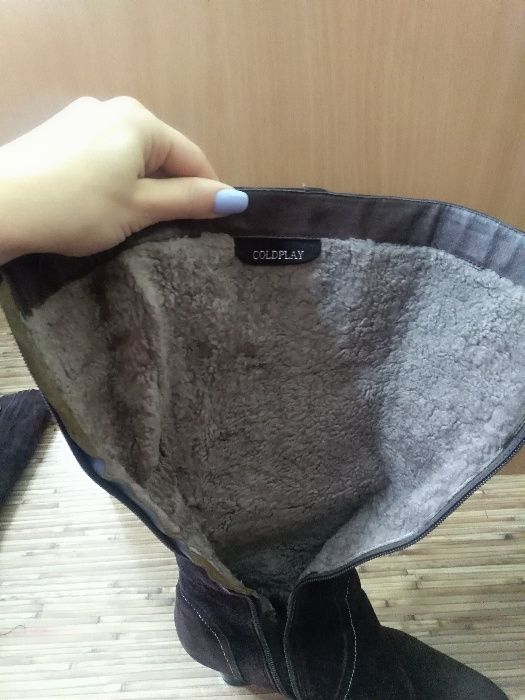 Сапоги из натуральной замши