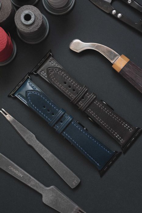 Кожаный ремешок для часов. Индивидуальный ремешок, ручной работы.