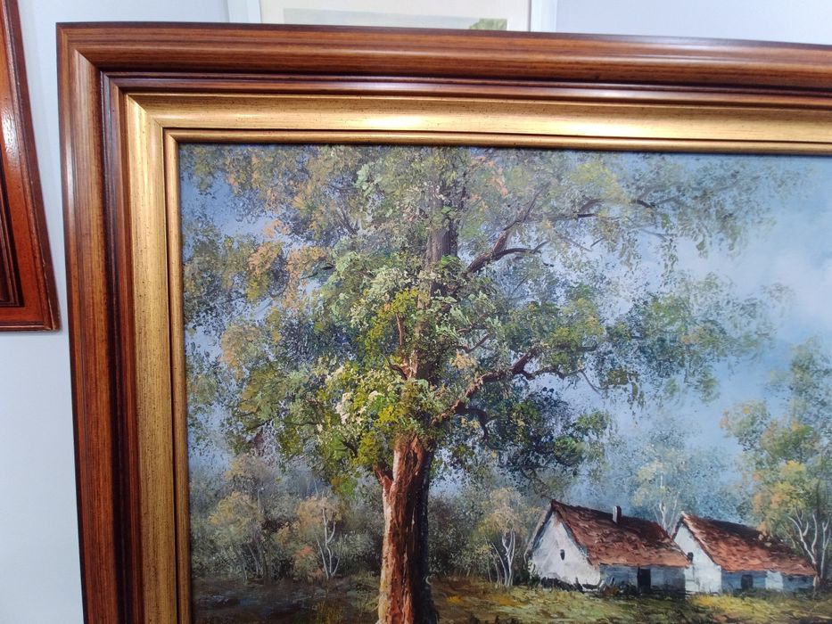Мащабен белгийски пейзаж от K. Wouters (137х77 см) със сертификат