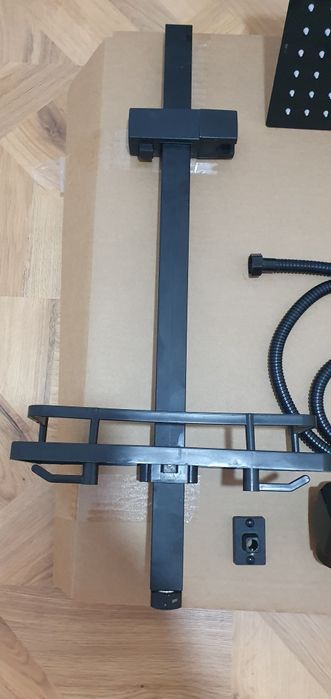 Coloana dus cu 3 functii curgere apa, negru mat