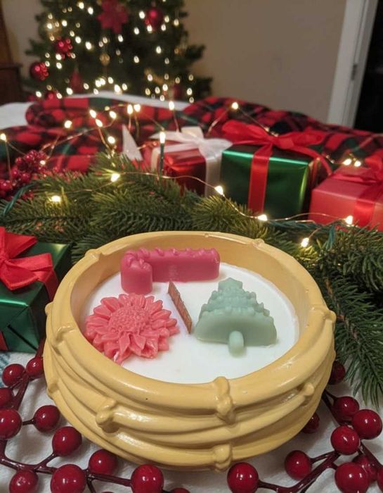 Lumanari parfumate  de Craciun din ceara soia