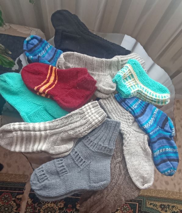 Носки тёплые, ручная работа