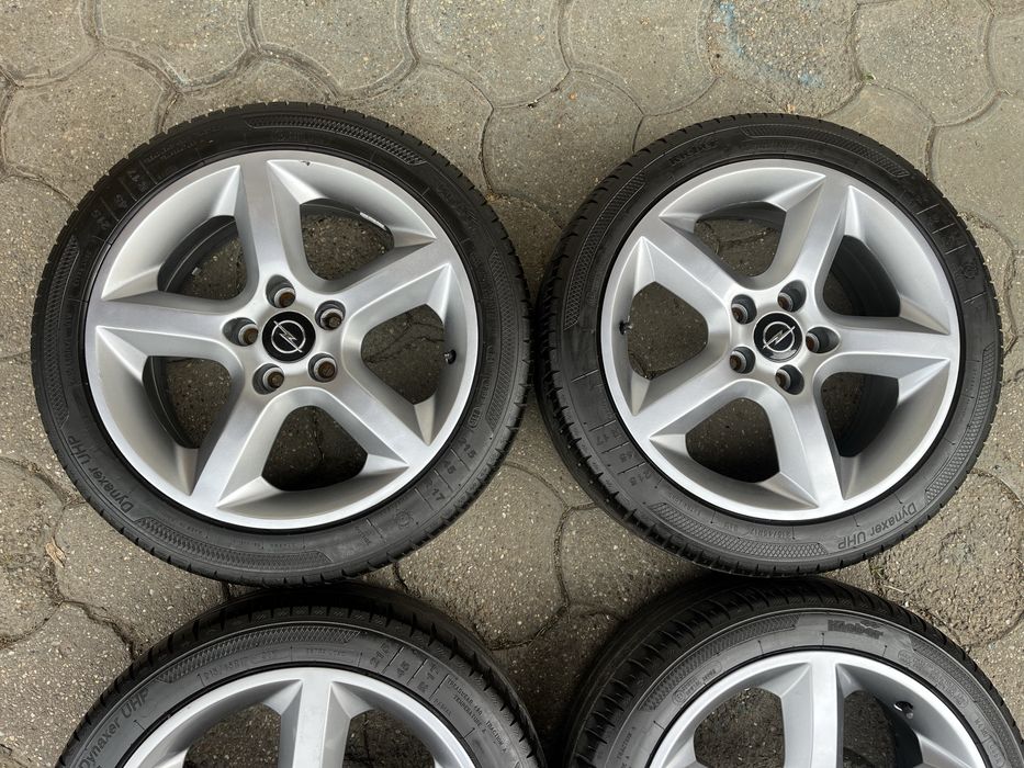 Jante aliaj 5x110mm, anvelope vara 215/45 R17 Opel Astra G, H, Corsa, Meriva, Vectra Tigra Zafira