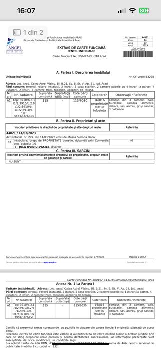 Apartament 3 camere de vanzare(Arad)