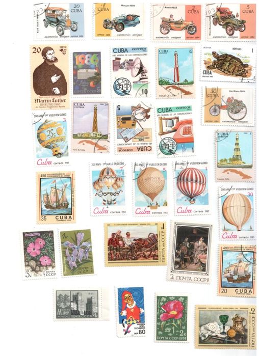 пощенски марки България, ГДР, Корея, Куба, СССР