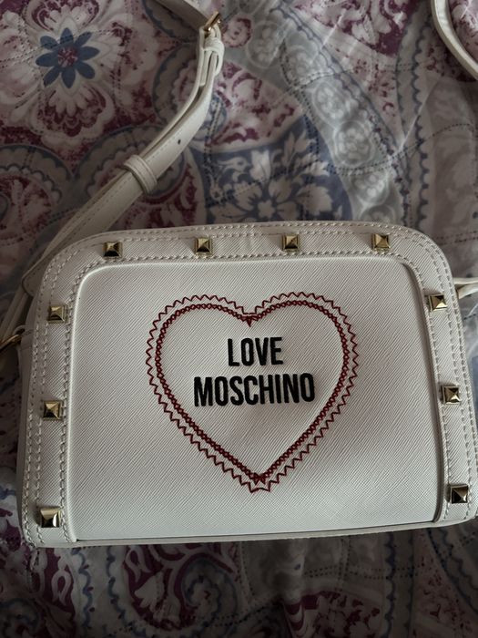 Бяла чанта Love moschino