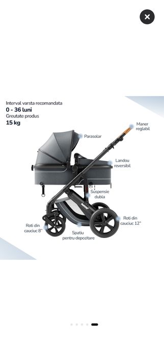 Carucior copii mavio 3 în 1