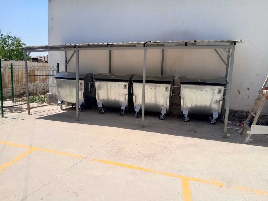 Мусорный бак 1100л метал 1100л пастик 770л пластик