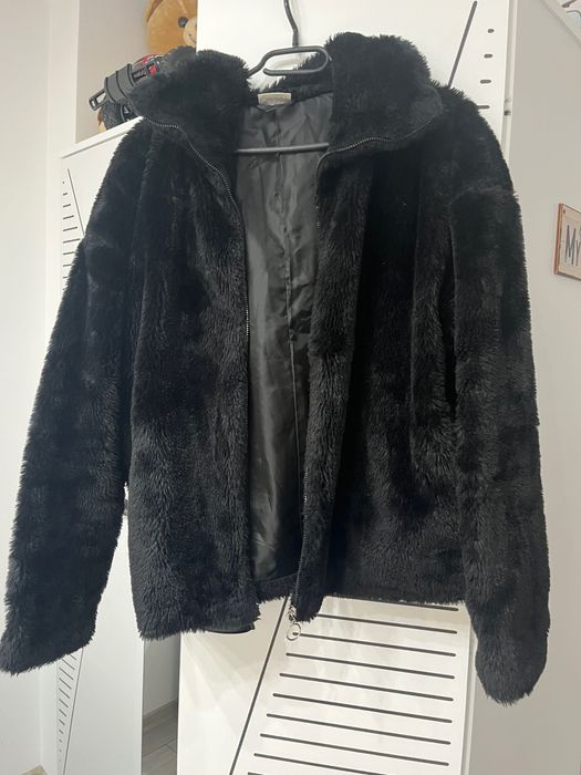 Пухено дамско палтенце