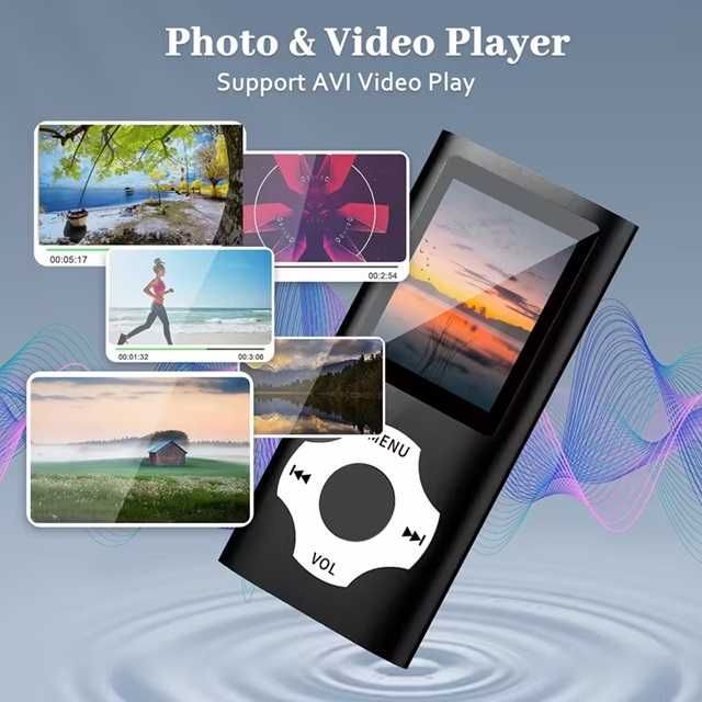 Преносим MP3/MP4 плейър, FM радио, USB, MP3, LED, слот за SD карта