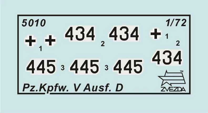 Сборная модель-Германский танк Pz.Kpfw T-V"PANTHER"ausf.D Масштаб 1:72