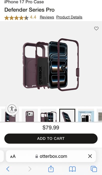 Чехол Iphone 17 pro Otterbox Defender Pro