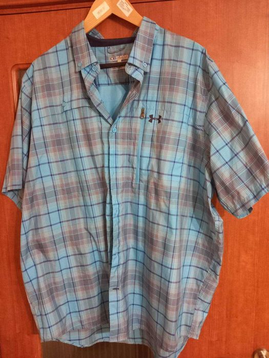Мъжки туристически ризи Under Armour (2XL) и Columbia (2XT) – Уголемени макси модели