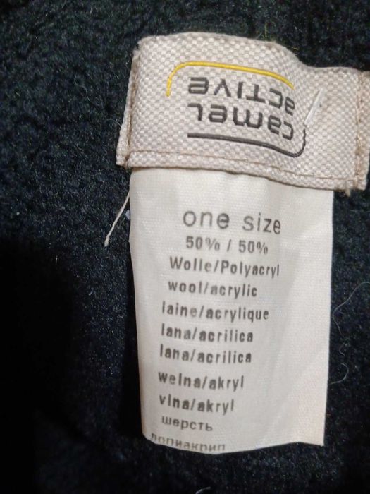 Camel Active вълнена шапка Windstopper зимна черна вълна перфектна