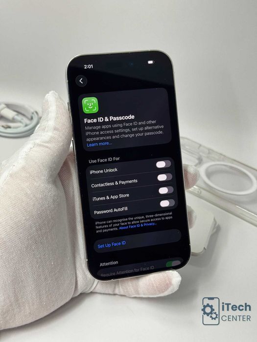 iPhone 14 Pro, 256GB, Silver, 100% батерия, КАТО НОВ, ГАРАНЦИЯ!