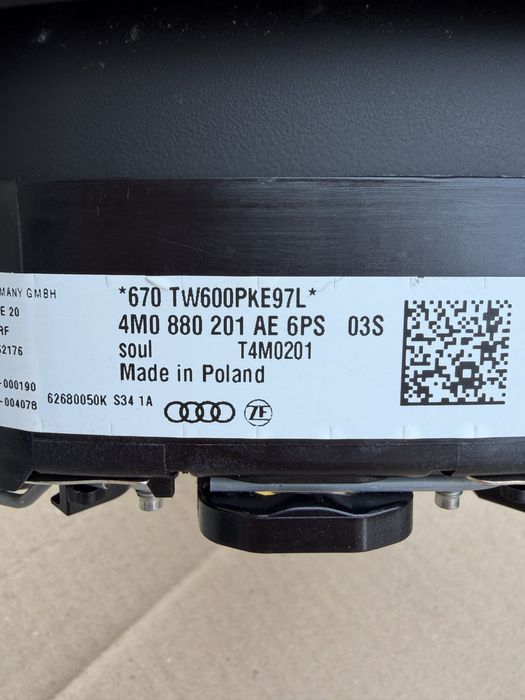 Volan + Airbag Audi Q7 4M, Q8 4M8 : 4M8419091AL / 4M0880201AE