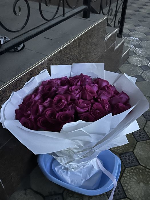 Букет роза 51 штук метровый