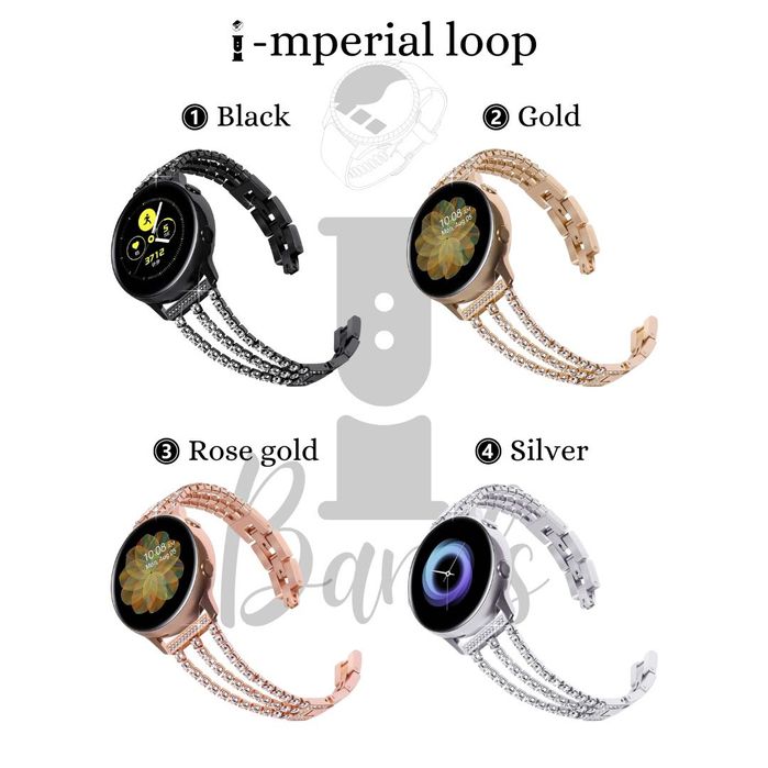 Стоманена каишка с кристали за Samsung | Huawei | Garmin | Amazfit