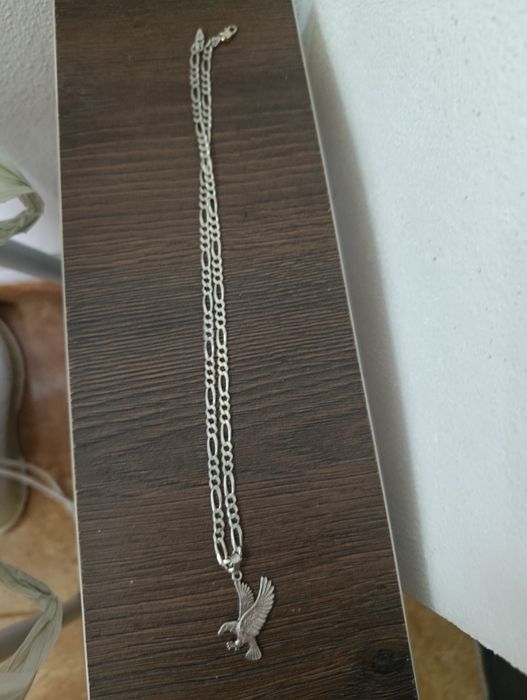 Lanț argint cu pandantiv 54 cm lungime. Pandativ 4cm