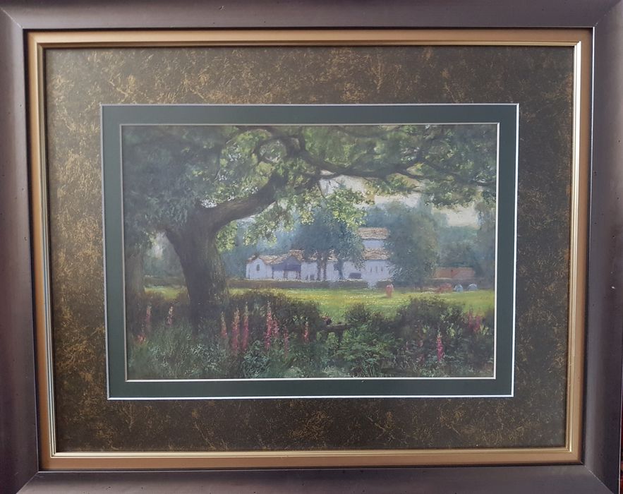 Tablou pastel pe hartie semnat Nicolae Vermont.