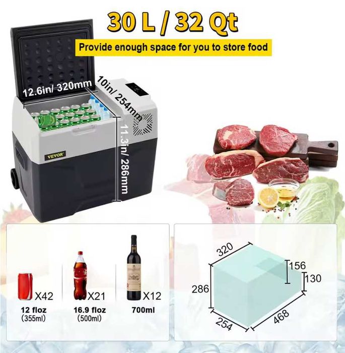 Мобилен Компресорен  Хладилник /Фризер  30 Литра