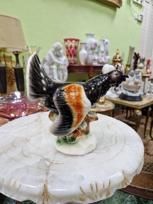 Уникална рядка антикварна колекционерска австрийска порцеланова фигура