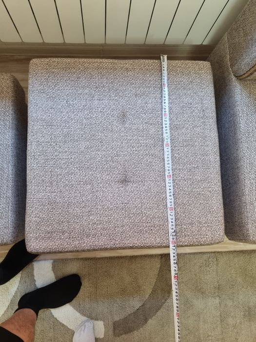 Мягкие пуфики фабричные.