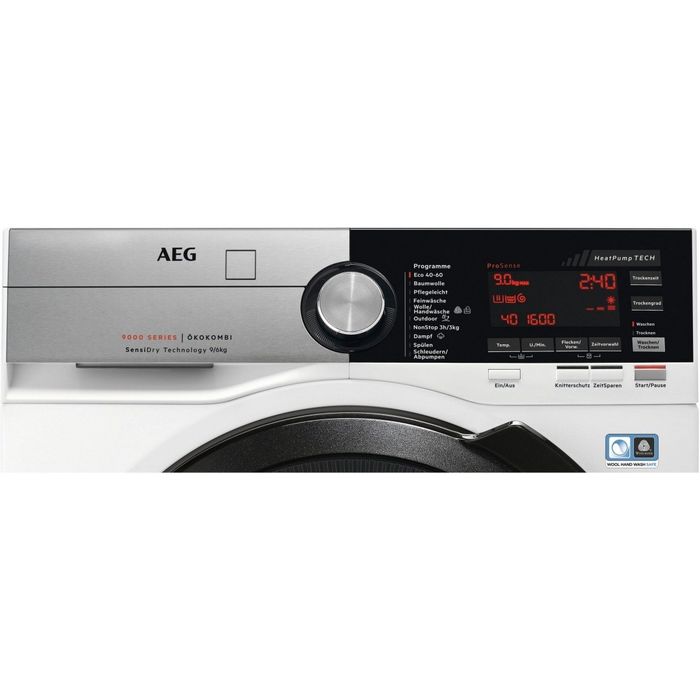 Нова инверторна смарт пералня със сушилня AEG L9WEF80690 с термопомпа, серия 9000 9/6 кг